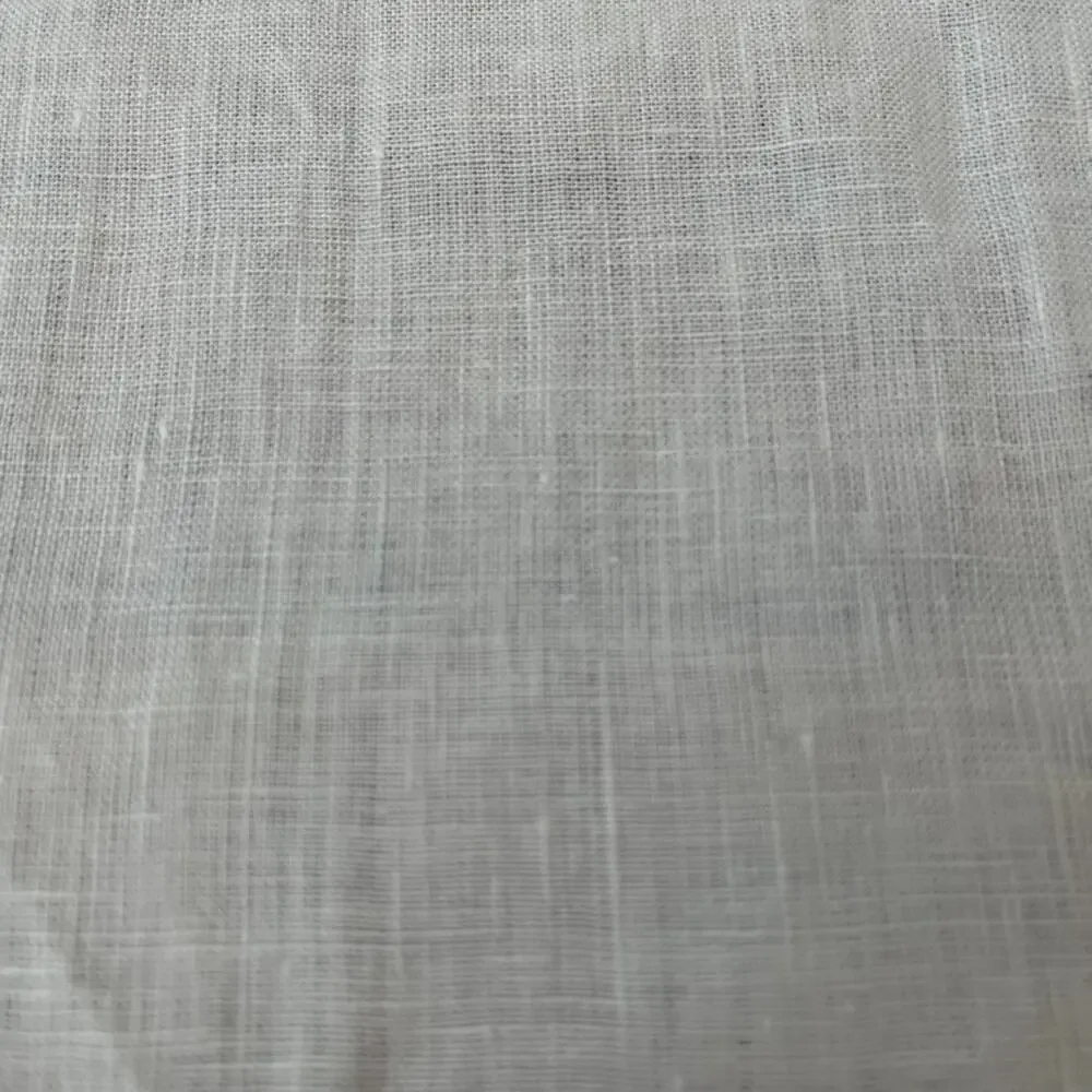 Pottery Barn Ivory Linen Napkin Set of 3 Embroidered Patch 20 x 20